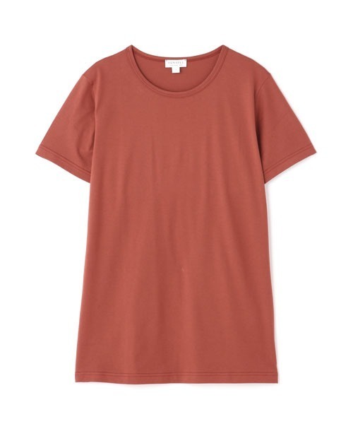 SUNSPEL(サンスペル)の「SUNSPEL / WOMEN’S Q82 PLAIN SHORT SLEEVE CREW(Tシャツ/カットソー・レディース・ライトグレー/ライトブルー/グリーン/レンガ・1/2)」の4枚目の写真
