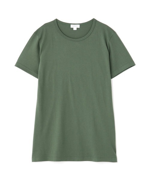 SUNSPEL(サンスペル)の「SUNSPEL / WOMEN’S Q82 PLAIN SHORT SLEEVE CREW(Tシャツ/カットソー・レディース・ライトグレー/ライトブルー/グリーン/レンガ・1/2)」の2枚目の写真
