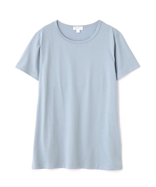 SUNSPEL(サンスペル)の「SUNSPEL / WOMEN’S Q82 PLAIN SHORT SLEEVE CREW(Tシャツ/カットソー・レディース・ライトグレー/ライトブルー/グリーン/レンガ・1/2)」の3枚目の写真