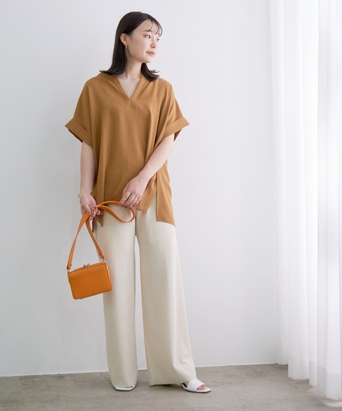 ADAM ET ROPE'（アダムエロペ）の「エステルツイルドルマンブラウス（シャツ/ブラウス・レディース・グリーン/ダークブラウン/ピンク/ホワイト・FREE）」の21枚目の写真