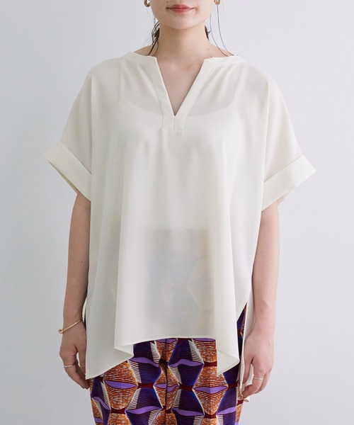 ADAM ET ROPE'（アダムエロペ）の「エステルツイルドルマンブラウス（シャツ/ブラウス・レディース・グリーン/ダークブラウン/ピンク/ホワイト・FREE）」の14枚目の写真