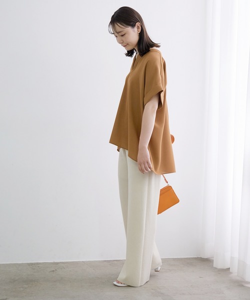 ADAM ET ROPE'（アダムエロペ）の「エステルツイルドルマンブラウス（シャツ/ブラウス・レディース・グリーン/ダークブラウン/ピンク/ホワイト・FREE）」の15枚目の写真