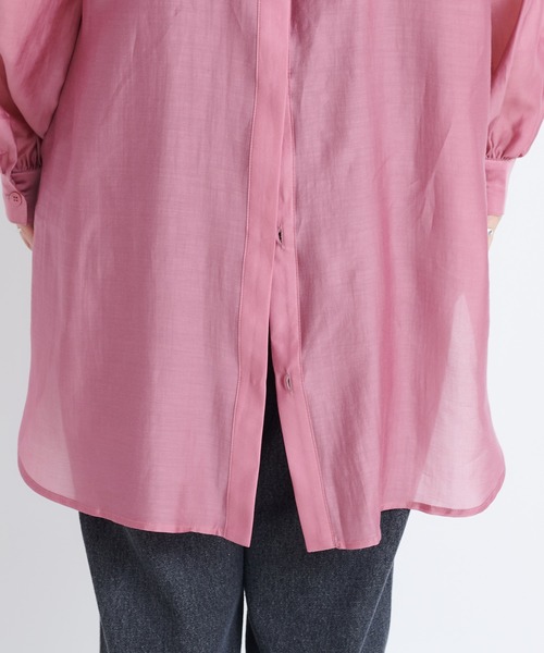 DouDou（ドゥドゥ）の「BIGシアードレスシャツ（シャツ/ブラウス・レディース・ブラウン/グレー/ピンク・FREE）」の8枚目の写真