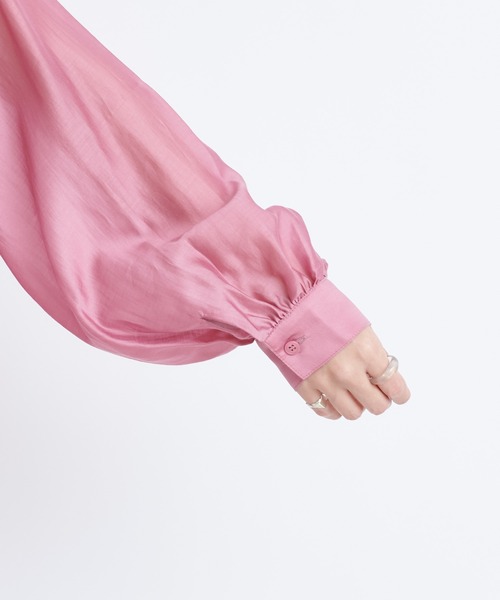 DouDou（ドゥドゥ）の「BIGシアードレスシャツ（シャツ/ブラウス・レディース・ブラウン/グレー/ピンク・FREE）」の17枚目の写真