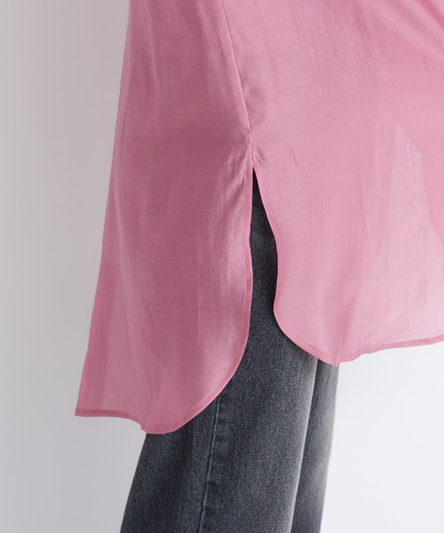 DouDou（ドゥドゥ）の「BIGシアードレスシャツ（シャツ/ブラウス・レディース・ブラウン/グレー/ピンク・FREE）」の15枚目の写真