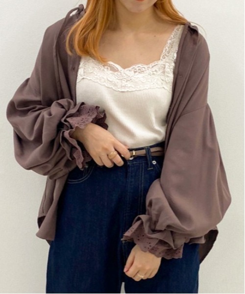 apres jour(アプレジュール)の「ラテカラーたぽっと袖ボリュームブラウス【ZOZOTOWN限定アイテム】【8AP】(シャツ/ブラウス・レディース・ベージュ/その他/モカ/ライトベージュ・フリー)」の2枚目の写真