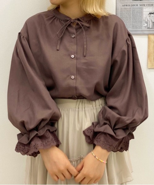 apres jour(アプレジュール)の「ラテカラーたぽっと袖ボリュームブラウス【ZOZOTOWN限定アイテム】【8AP】(シャツ/ブラウス・レディース・ベージュ/その他/モカ/ライトベージュ・フリー)」の16枚目の写真