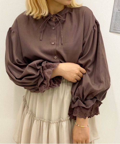 apres jour(アプレジュール)の「ラテカラーたぽっと袖ボリュームブラウス【ZOZOTOWN限定アイテム】【8AP】(シャツ/ブラウス・レディース・ベージュ/その他/モカ/ライトベージュ・フリー)」の10枚目の写真