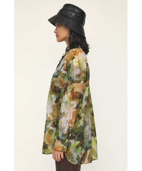 SLY - SLY JUMBLE PAINT NYLON シャツ SLY JUMBLE PAINT NYLON シャツ M/YEL7 -ファッション通販