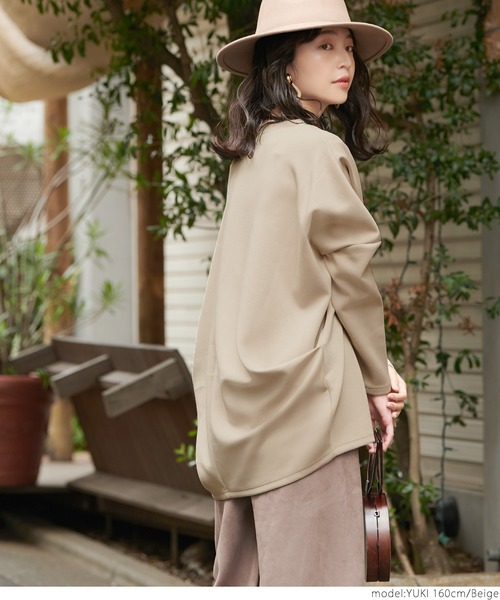 coca（coca）（コカ）の「ボックスプルオーバー（Tシャツ/カットソー・レディース・ベージュ/ブラック・ONE SIZE）」の11枚目の写真