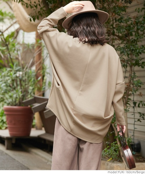 coca（coca）（コカ）の「ボックスプルオーバー（Tシャツ/カットソー・レディース・ベージュ/ブラック・ONE SIZE）」の9枚目の写真