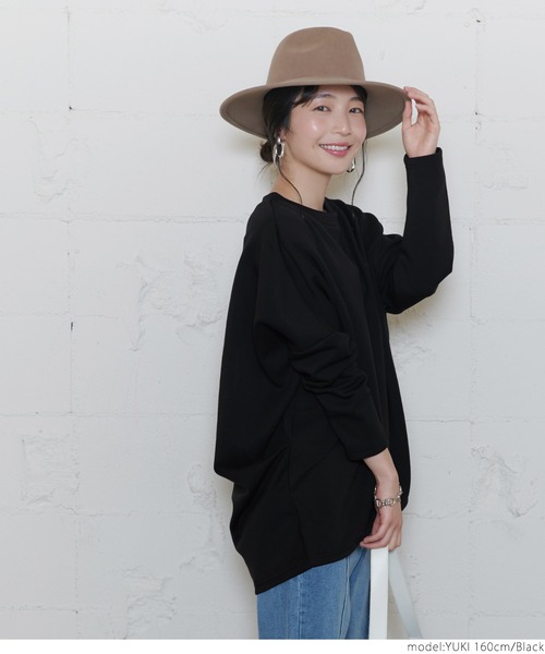 coca（coca）（コカ）の「ボックスプルオーバー（Tシャツ/カットソー・レディース・ベージュ/ブラック・ONE SIZE）」の6枚目の写真