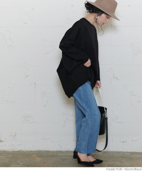 coca（coca）（コカ）の「ボックスプルオーバー（Tシャツ/カットソー・レディース・ベージュ/ブラック・ONE SIZE）」の3枚目の写真