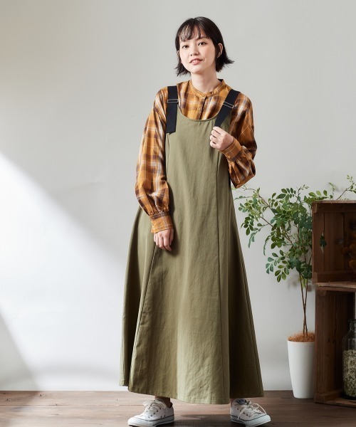 cepo(セポ)の「チェックバンドカラーオーバーシャツ(シャツ/ブラウス・レディース・ブラウン系/イエロー系/ブラック系/オフホワイト・M)」の10枚目の写真