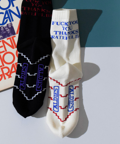 ALDIES(アールディーズ)の「Thank You Sox / サンキューソックス(ソックス/靴下・メンズ・ブルー/ホワイト/ブラウン/ブラック・WOMENS/MENS)」の2枚目の写真