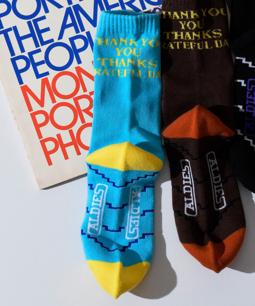 ALDIES(アールディーズ)の「Thank You Sox / サンキューソックス(ソックス/靴下・メンズ・ブルー/ホワイト/ブラウン/ブラック・WOMENS/MENS)」の4枚目の写真