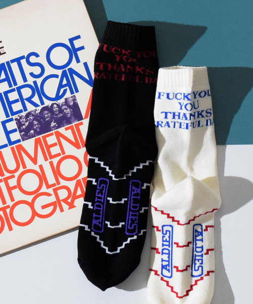 ALDIES(アールディーズ)の「Thank You Sox / サンキューソックス(ソックス/靴下・メンズ・ブルー/ホワイト/ブラウン/ブラック・WOMENS/MENS)」の3枚目の写真
