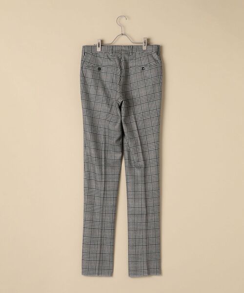 SHIPS ライト サキソニー グレンチェック スラックス パンツ 44 S スラックス SHIPS:「手洗い可能」ライト サキソニー グレンチェック スラックス パンツ メンズ