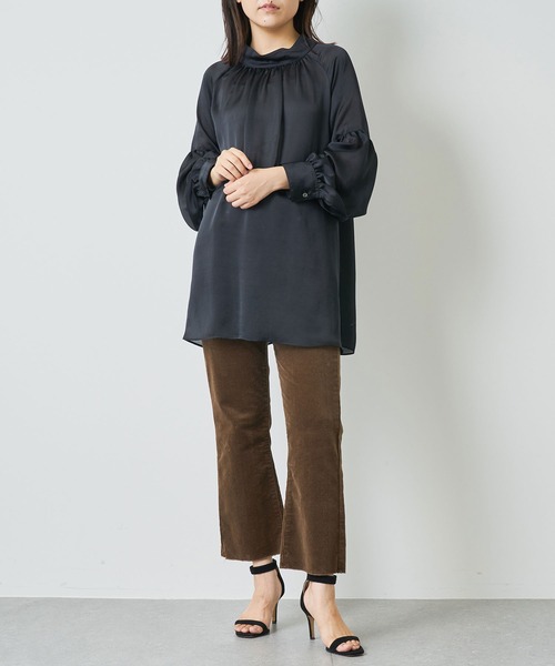 Whim Gazette(ウィムガゼット)の「ストレッチコールパンツ(その他パンツ・レディース・ブラウン/オフホワイト・38/36)」の3枚目の写真
