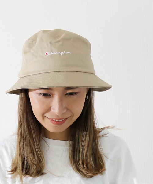 Champion（チャンピオン）の「Champion/チャンピオン　スクリプトロゴバケットハット（ハット・メンズ・ホワイト/ブラック/ベージュ・FREE）」の3枚目の写真