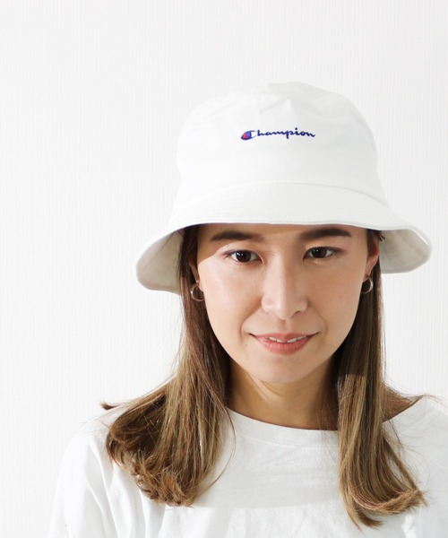 Champion（チャンピオン）の「Champion/チャンピオン　スクリプトロゴバケットハット（ハット・メンズ・ホワイト/ブラック/ベージュ・FREE）」の13枚目の写真