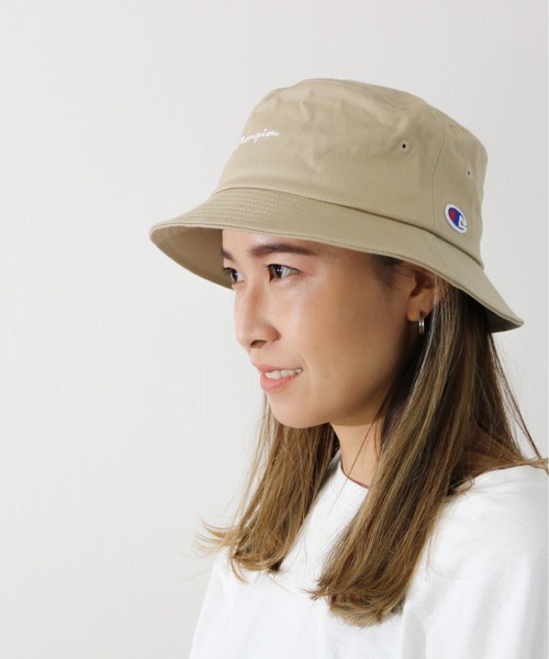 Champion（チャンピオン）の「Champion/チャンピオン　スクリプトロゴバケットハット（ハット・メンズ・ホワイト/ブラック/ベージュ・FREE）」の7枚目の写真