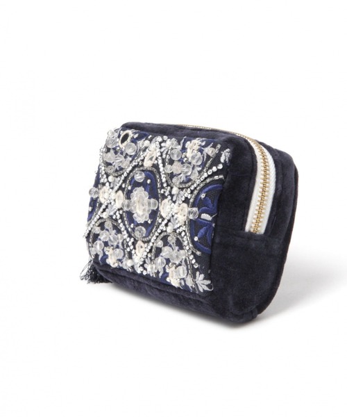 BAYFLOW（ベイフロー）の「BFビーズポーチ（ポーチ・レディース・ベージュ/ネイビー・0）」の8枚目の写真