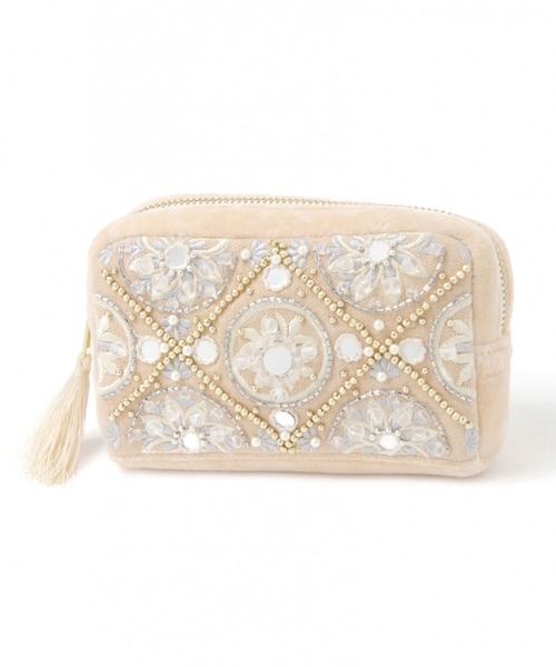 BAYFLOW（ベイフロー）の「BFビーズポーチ（ポーチ・レディース・ベージュ/ネイビー・0）」の15枚目の写真