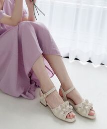 MAJESTIC LEGON | スクエアフリルサンダル(サンダル)