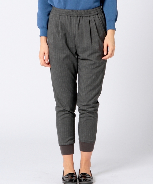Another Edition（アナザーエディション）の「ピンストライプイージーパンツⅡ/ AE PIN ST  EASY PT　Ⅱ（その他パンツ・レディース・グレー/ネイビー・SMALL/MEDIUM）」の4枚目の写真