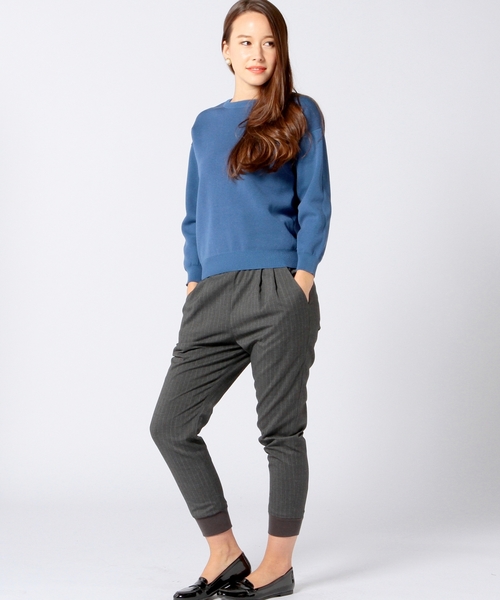 Another Edition（アナザーエディション）の「ピンストライプイージーパンツⅡ/ AE PIN ST  EASY PT　Ⅱ（その他パンツ・レディース・グレー/ネイビー・SMALL/MEDIUM）」の6枚目の写真