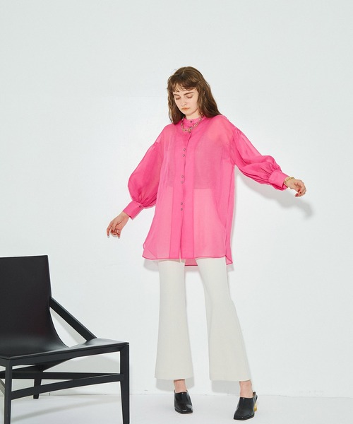 PUBLIC TOKYO（パブリックトウキョウ）の「イージータイトフレアパンツ（その他パンツ・レディース・イエロー/オレンジ/ナチュラル・1/2）」の9枚目の写真