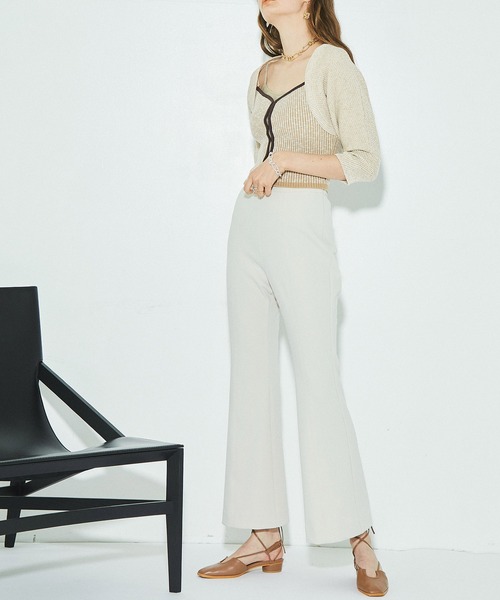 PUBLIC TOKYO（パブリックトウキョウ）の「イージータイトフレアパンツ（その他パンツ・レディース・イエロー/オレンジ/ナチュラル・1/2）」の11枚目の写真