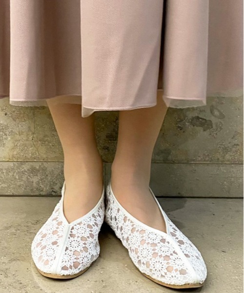 レースセンターシームフラットシューズ Zozotown限定アイテム その他シューズ Apres Jour アプレジュール のファッション通販 Zozotown