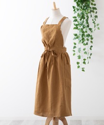 Jubilee（ジュビリー）の「洗いざらし リネン 100% プリーツ ドレスエプロン（エプロン）」