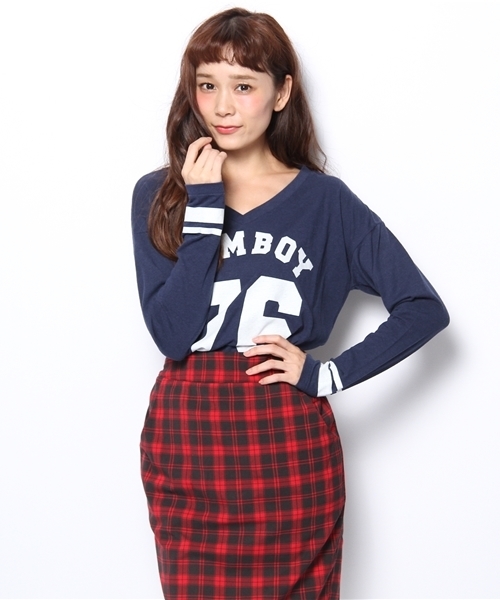 Heather（ヘザー）の「ナンバリングカットソー長袖  554893（Tシャツ/カットソー・レディース・アイボリー/ネイビー/イエロー系その他・FREE）」の3枚目の写真