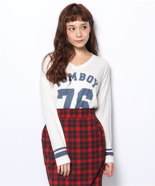 Heather（ヘザー）の「ナンバリングカットソー長袖  554893（Tシャツ/カットソー・レディース・アイボリー/ネイビー/イエロー系その他・FREE）」の2枚目の写真