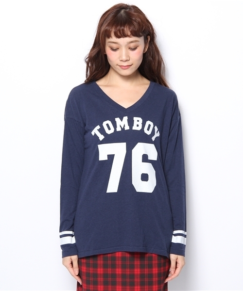 Heather（ヘザー）の「ナンバリングカットソー長袖  554893（Tシャツ/カットソー・レディース・アイボリー/ネイビー/イエロー系その他・FREE）」の4枚目の写真