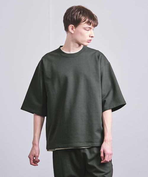 VALET/バレット（バレット）の「＜VALET(バレット）＞ オーバーサイズ スウェット Tシャツ（Tシャツ/カットソー・メンズ・オリーブ/ブラック・LARGE/MEDIUM）」の2枚目の写真