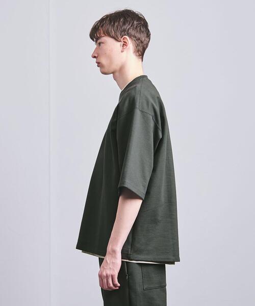 VALET/バレット（バレット）の「＜VALET(バレット）＞ オーバーサイズ スウェット Tシャツ（Tシャツ/カットソー・メンズ・オリーブ/ブラック・LARGE/MEDIUM）」の4枚目の写真