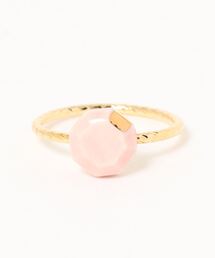 【IRODORI】小さなjewel cut の指輪(ピンク)