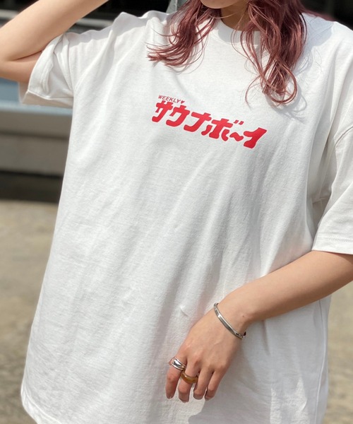 PBLIM（ページボーイリム）の「【PAGEBOYLIM】サウナボーイコラボフロアガリT（Tシャツ/カットソー・レディース・オフホワイト/サックスブルー・MEDIUM/LARGE）」の6枚目の写真