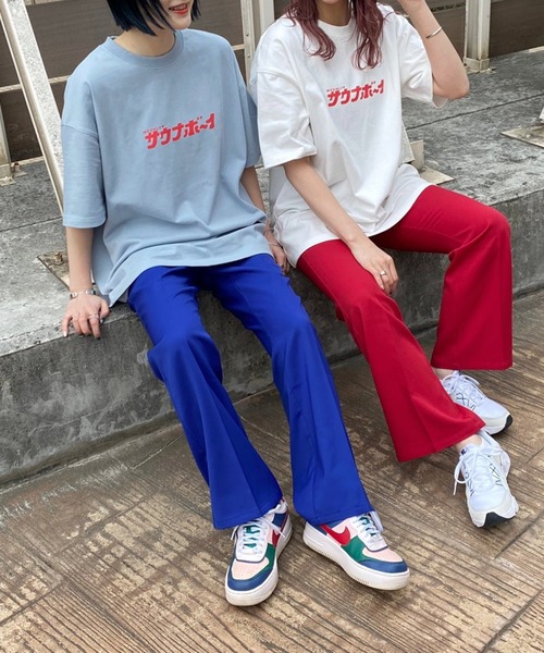 PBLIM（ページボーイリム）の「【PAGEBOYLIM】サウナボーイコラボフロアガリT（Tシャツ/カットソー・レディース・オフホワイト/サックスブルー・MEDIUM/LARGE）」の10枚目の写真