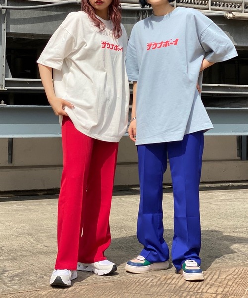 PBLIM（ページボーイリム）の「【PAGEBOYLIM】サウナボーイコラボフロアガリT（Tシャツ/カットソー・レディース・オフホワイト/サックスブルー・MEDIUM/LARGE）」の3枚目の写真