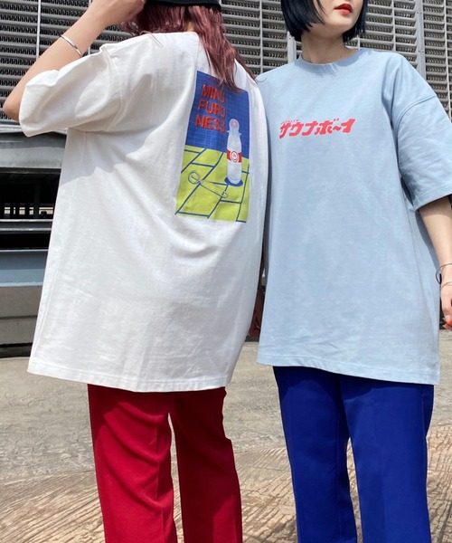 PBLIM（ページボーイリム）の「【PAGEBOYLIM】サウナボーイコラボフロアガリT（Tシャツ/カットソー・レディース・オフホワイト/サックスブルー・MEDIUM/LARGE）」の20枚目の写真