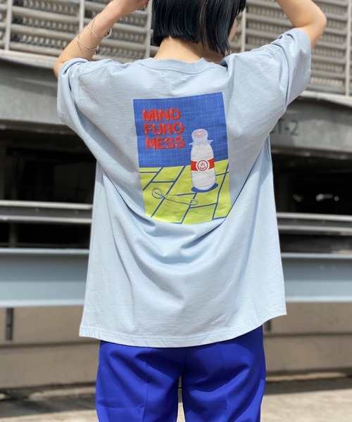 PBLIM（ページボーイリム）の「【PAGEBOYLIM】サウナボーイコラボフロアガリT（Tシャツ/カットソー・レディース・オフホワイト/サックスブルー・MEDIUM/LARGE）」の14枚目の写真