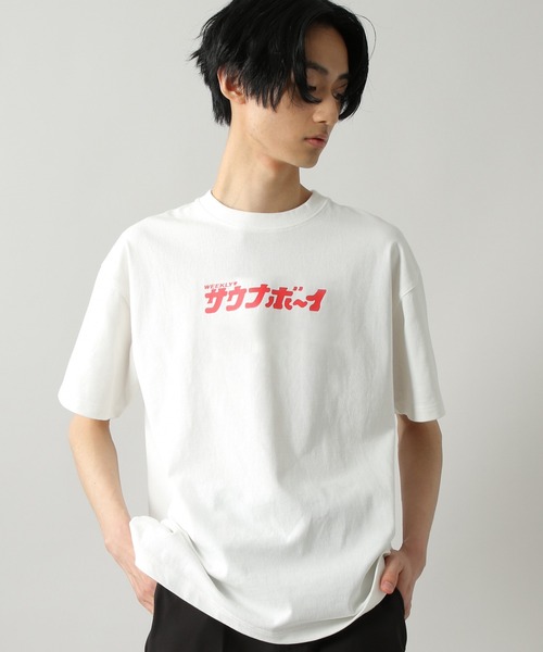 PBLIM（ページボーイリム）の「【PAGEBOYLIM】サウナボーイコラボフロアガリT（Tシャツ/カットソー・レディース・オフホワイト/サックスブルー・MEDIUM/LARGE）」の4枚目の写真
