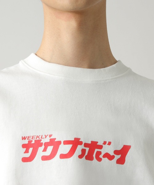 PBLIM（ページボーイリム）の「【PAGEBOYLIM】サウナボーイコラボフロアガリT（Tシャツ/カットソー・レディース・オフホワイト/サックスブルー・MEDIUM/LARGE）」の5枚目の写真