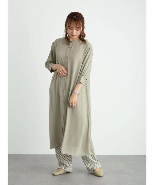 earth music&ecology(アースミュージックアンドエコロジー)の「バックプリーツワンピース *(ワンピース・レディース・ミント/モカ/その他8・FREE)」の13枚目の写真