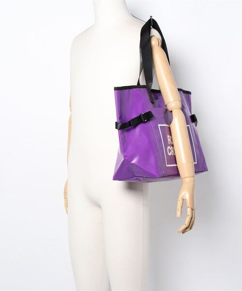 Rodeo Crowns（ロデオクラウンズ）の「【RODEO CROWNS/ロデオクラウンズ】 TARPAULIN TOTE（トートバッグ・レディース・パープル/オレンジ・FREE）」の4枚目の写真